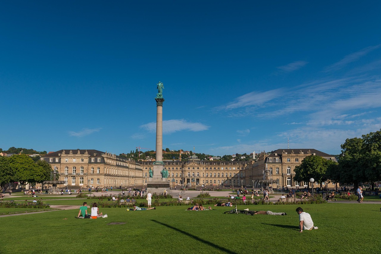Der Schlossplatz im Zentrum von Stuttgart